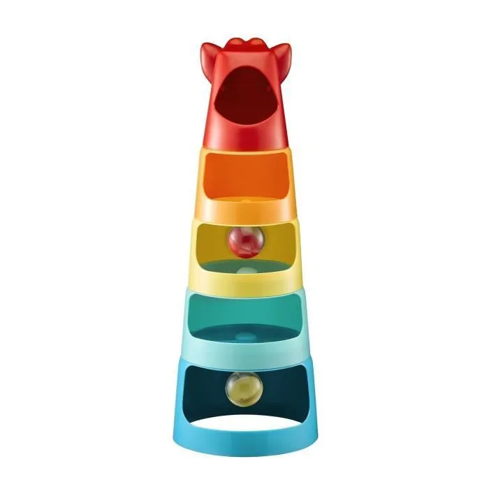 Jeu d'éveil 3 en 1 Sophie la Girafe - Tour magique de construction - VULLI - À partir de 10 mois - Plastique - Multicolore-5