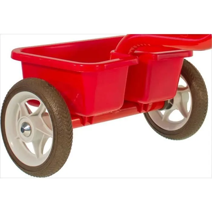 Tricycle enfant - ITALTRIKE - Transporter Champion - Cadre métal - Benne plastique - Rouge-2
