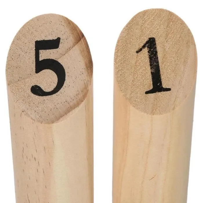 Jeu de quilles nordiques en bois - JJA - 12 quilles numérotées - Pour enfants - Extérieur-0