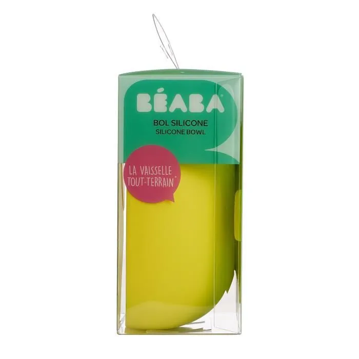 Bol ventouse en silicone pour bébé - BEABA - Vert - Antidérapant et ergonomique - Sans BPA-0
