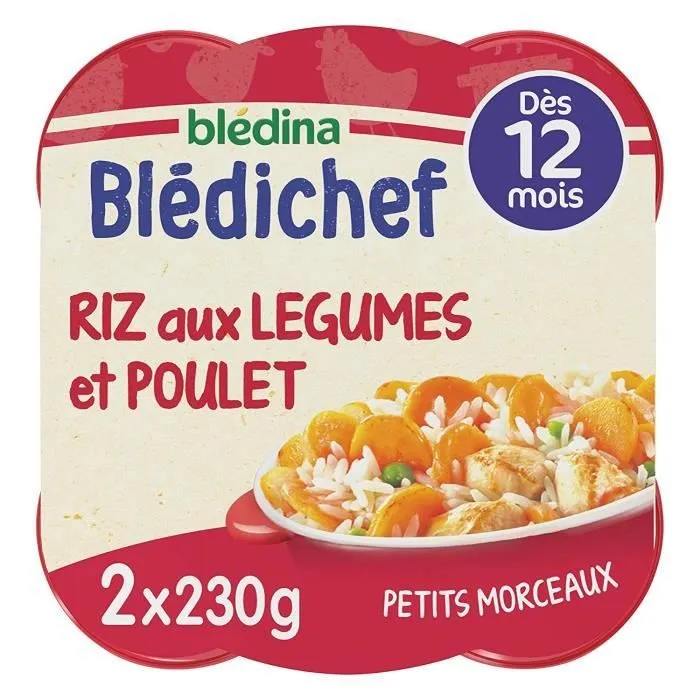 BLEDICHEF Riz aux légumes et poulet 2 x 230g-0