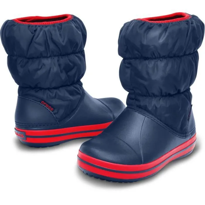 Bottes - Crocs - Winter Puff - Rouge/Bleu - Confortable - Légère - Enfant-1