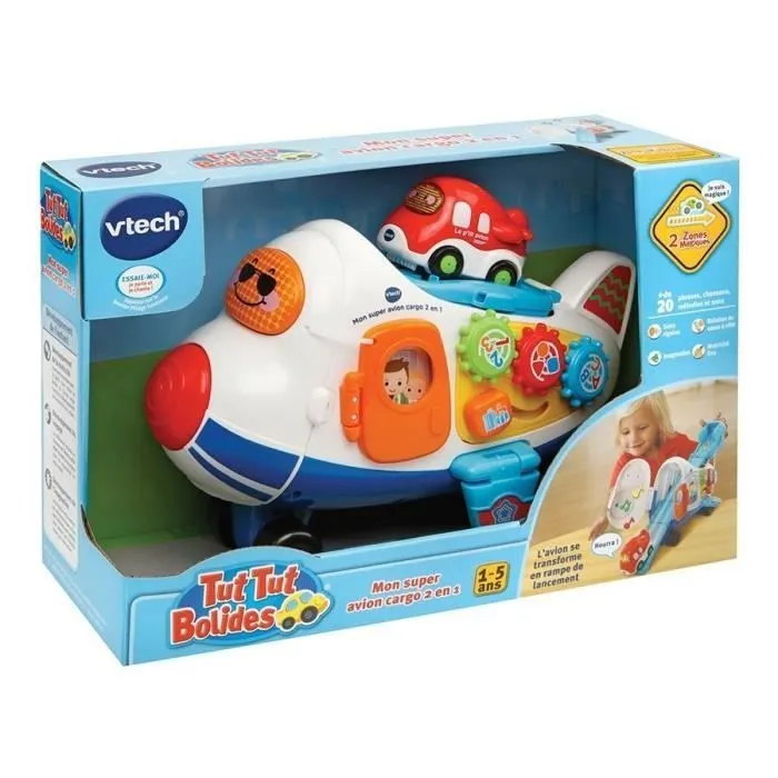Avion Cargo 2 en 1 Tut Tut Bolides de VTECH pour enfants dès 12 mois-3