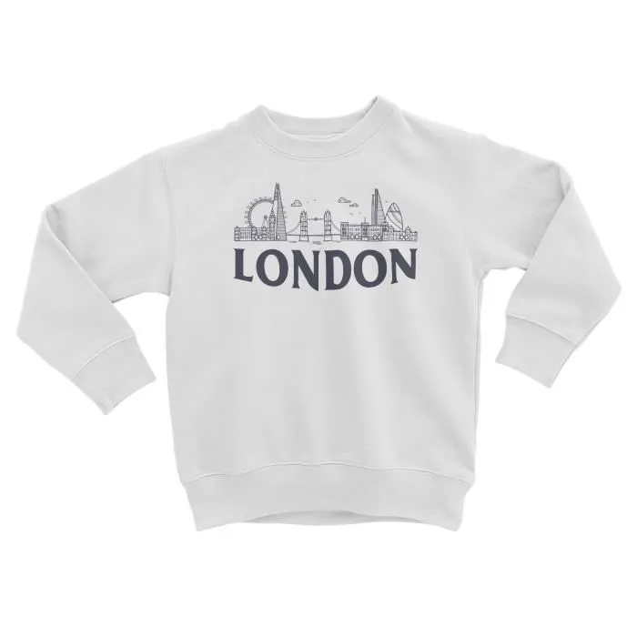 Sweatshirt Enfant London Minimalist Londres Voyage Angleterre-0