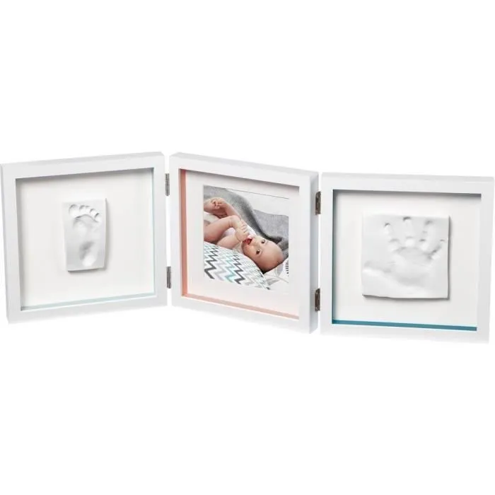 Baby Art My Baby Style - Cadre Photo Double Empreinte Bébé : Personnalisez avec Kit Empreintes Mains et Pieds Bébé, Cadeau Naissance-1
