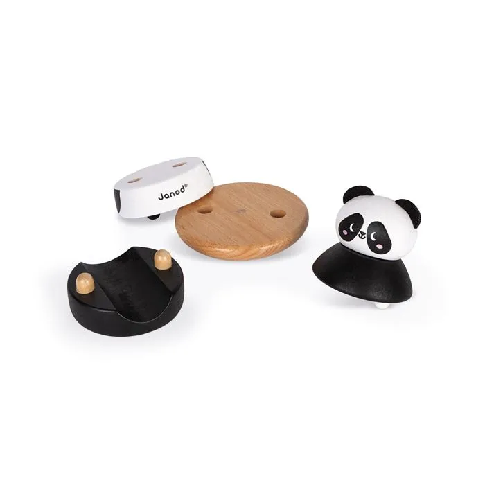 Jouet d'éveil en bois - Janod - Culbuto Panda - Noir - Mixte - Dès 12 mois-3
