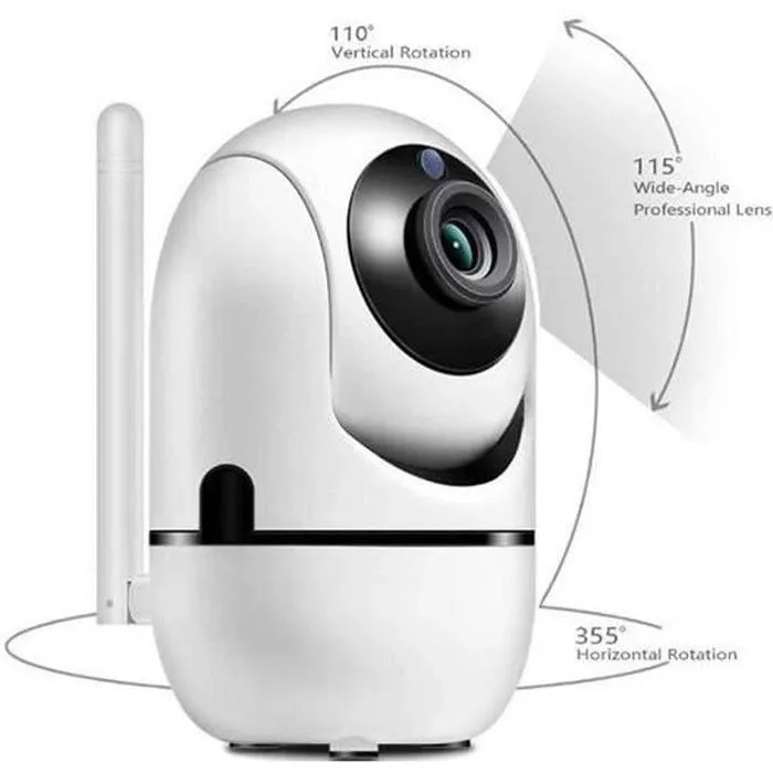 Babyphone vidéo bébé,Wi-Fi caméra Moniteur Bébé,1080P,avec détecteur de mouvement automatique à vision de nuit-0