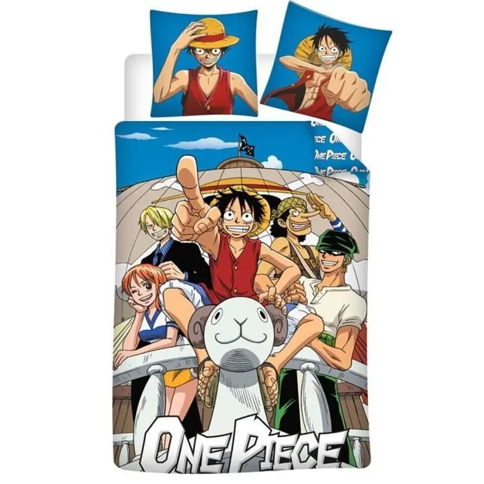Parure de lit - One Piece - Manga - 140x200 cm - 2 pièces - Oeko Tex-0
