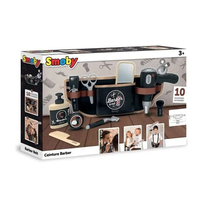 Smoby Barber & cut - Ceinture de barbier coiffeur, réglable - dès 3 ans-5