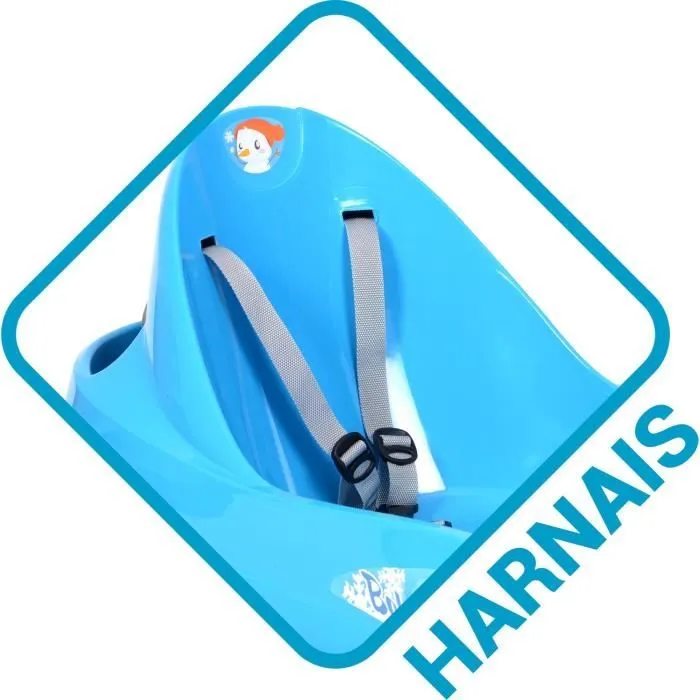 Traineau Luge Bébé - EDA PLASTIQUE - Bobee Bob - Harnais de sécurité + Tire-Luge et Sangle-0