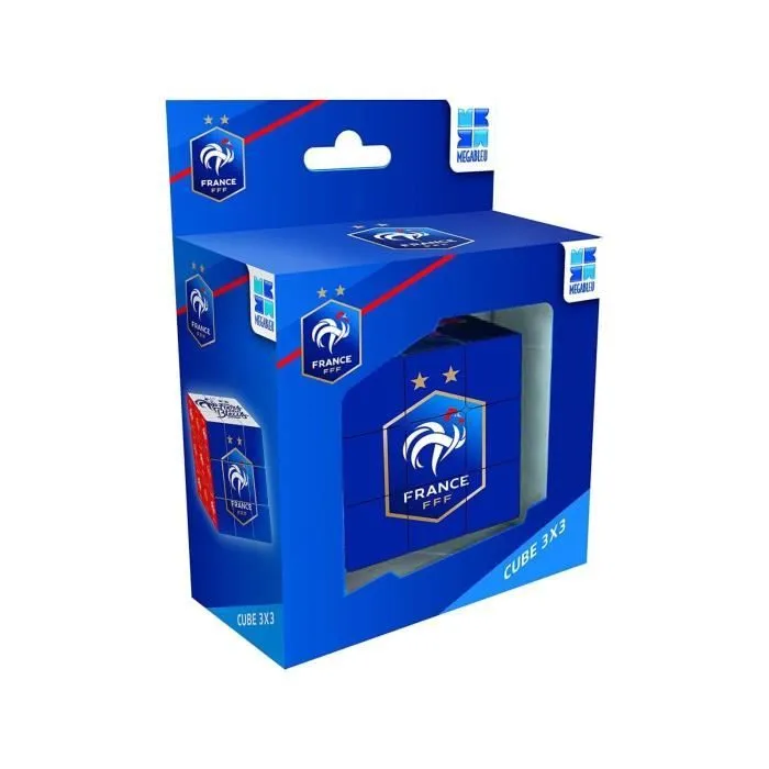 Cube 3x3 Equipe de France - Megableu - Casse-tête Rubik's - Supportez les Bleus !-2
