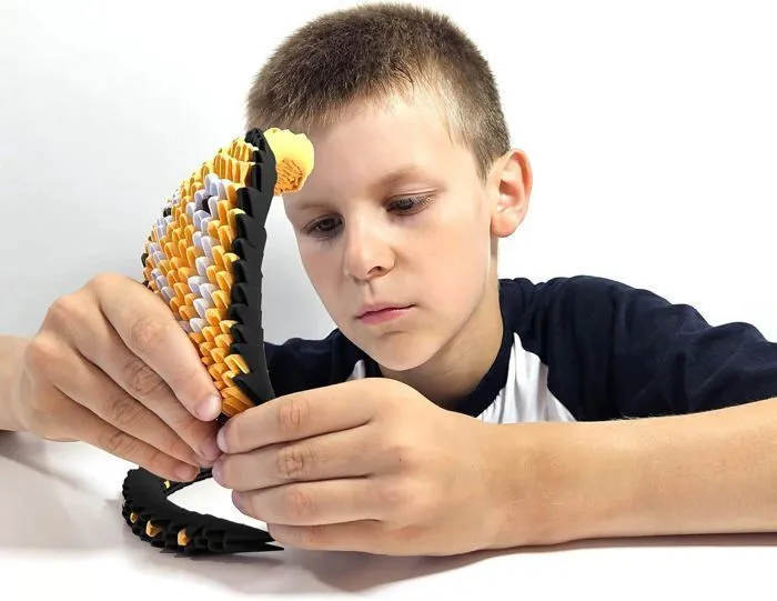Kit créatif Origami 3D - Milliwood - Cobra - 360 éléments - 12 x 12 x 14 cm - À partir de 8 ans-4