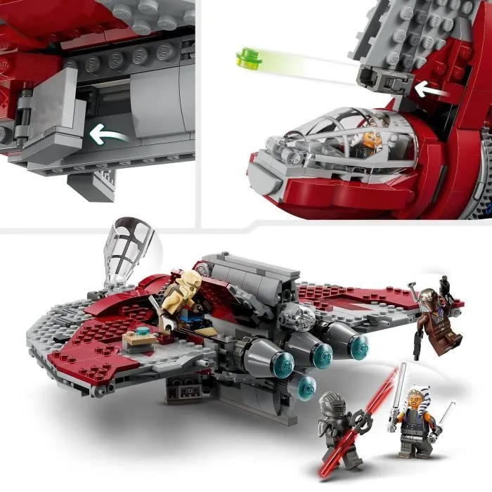LEGO® Star Wars La Navette T-6 d’Ahsoka Tano 75362 - Vaisseau Lance-Tenons - 4 Personnages-2