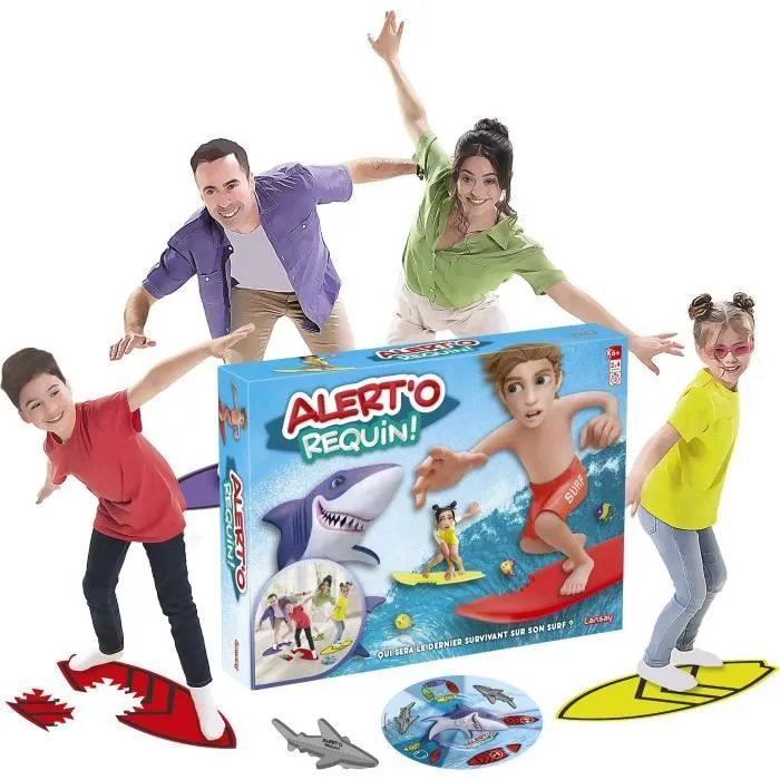 Alert'O Requin !, Jeu de société, Jeu d'ambiance, Dès 5 ans, 2 à 4 joueurs, Lansay-4