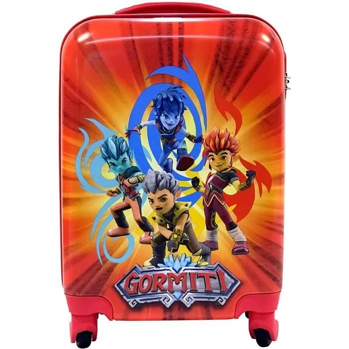 Valise Trolley Cabine - Gormiti - Orange - Rigide - 48h - 4 roulettes - 34L-1