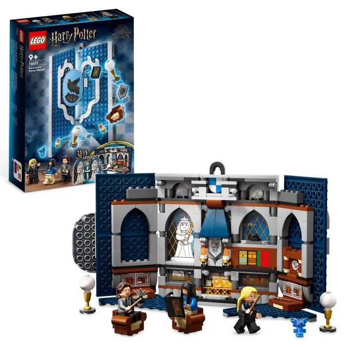 LEGO® Harry Potter 76411 Le Blason de la Maison Serdaigle, Jouet avec 3 Figurines et Décoration Poudlard-0
