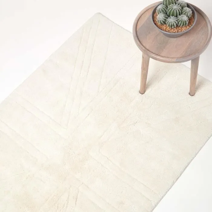 Tapis Union Jack Tufté - Uni - Crème 50 x 80 cm-0
