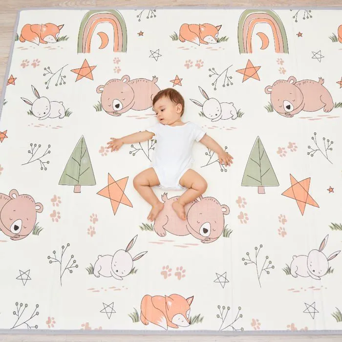 Tapis de Jeu pour Enfant Bebe 150x180x1cm Tapis de Sol XXL en Mousse Epais Pliable Reversible - Tapis d'éveil pour Bébé - Tapis d-0