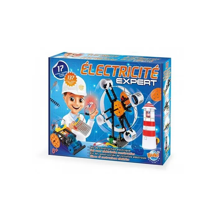 Jeu de construction Électricité - BUKI - Électricité Expert - 130 pièces - 10 modèles - 8 ans et plus-1