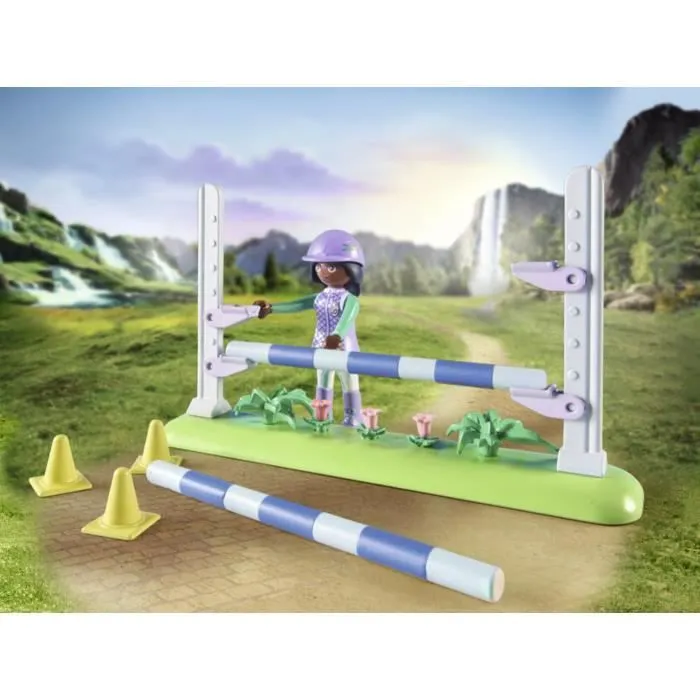 PLAYMOBIL 71355 Zoe & Blaze avec parcours d'obstacles, Horses of Waterfall, 67 pièces, Dès 5 ans-3