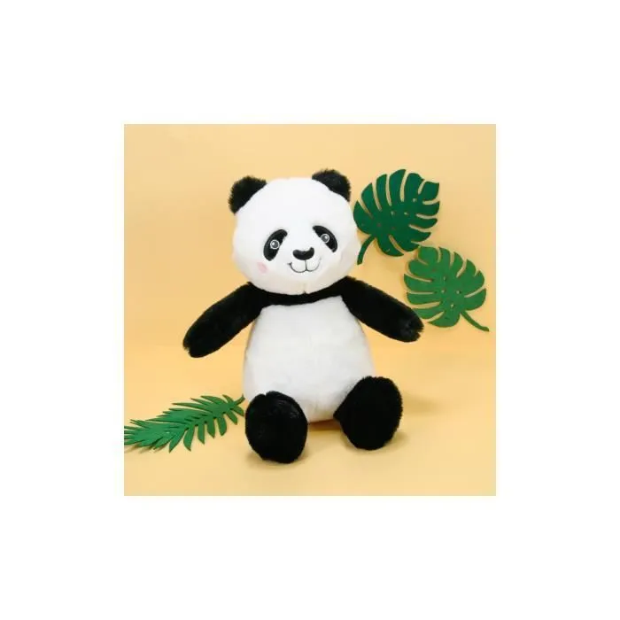 Gipsy Toys - Panda Econimals - Peluche Eco-Responsable - 24 cm - Noir & Blanc-1