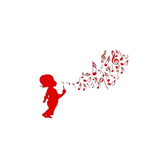 Stickers - Enfant - A076 - Rouge - Vinyle mat haute qualité - 57x74 cm-0