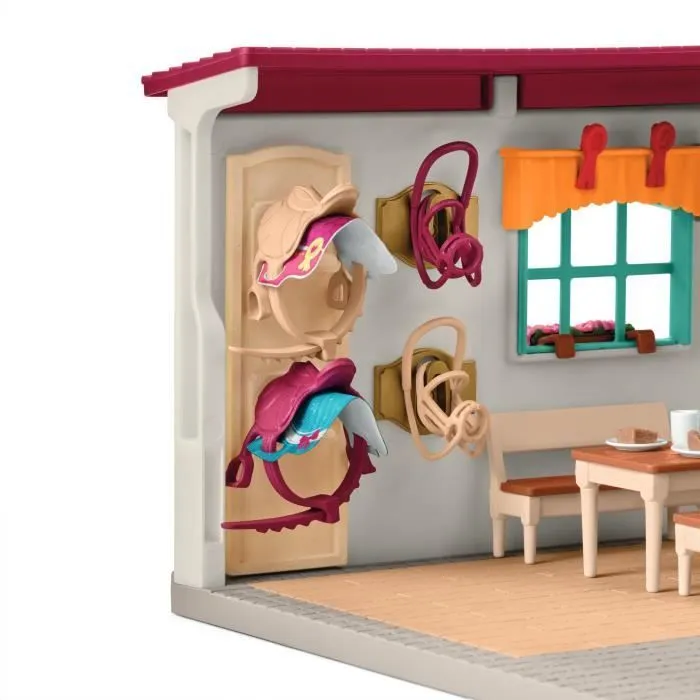 Sellerie du centre équestre, coffret avec 85 éléments inclus dont 1 cheval et 1 personnage, figurines pour enfants dès 5 ans --4
