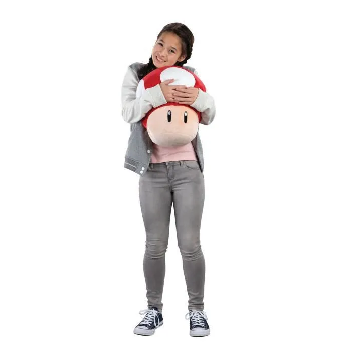 Peluche Club Mocchi Mocchi Champignon 30 cm - TOMY - Mario Kart - Rouge et blanc - Pour Bébé-3
