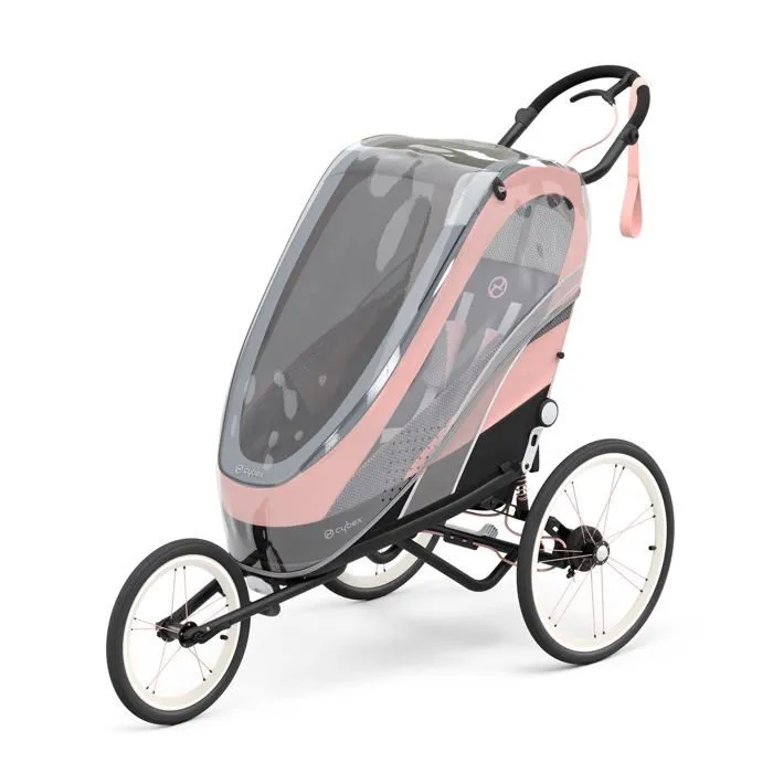 Habillage pluie Cybex - 521003689 - Habillage Pluie pour Remorque Multisport ZENO, avec elements reflechissants, Transparent-0