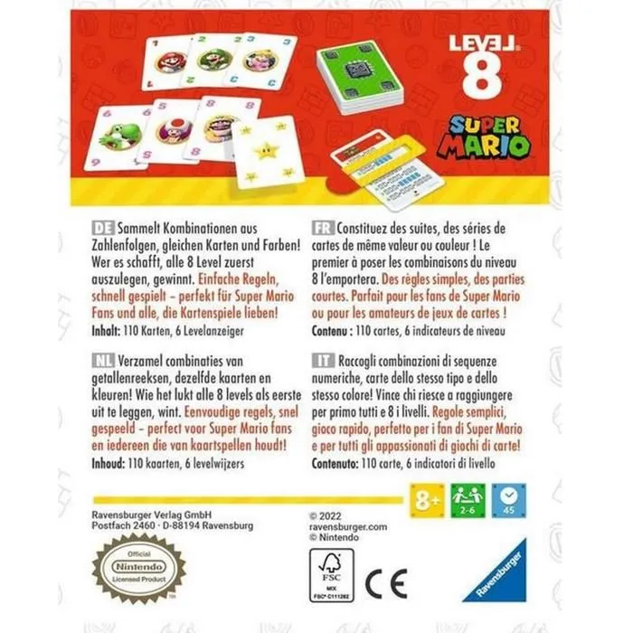 Ravensburger Jeu dambiance Level 8 Super Mario Nouvelle édition - 4005556273430-2