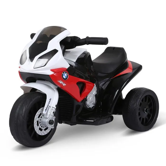 Moto électrique enfants - HOMCOM - 3 roues et 2,5 Km/h - avec effets lumineux et sonores - charge max. 20 kg - BMW S1000 RR - rouge-0