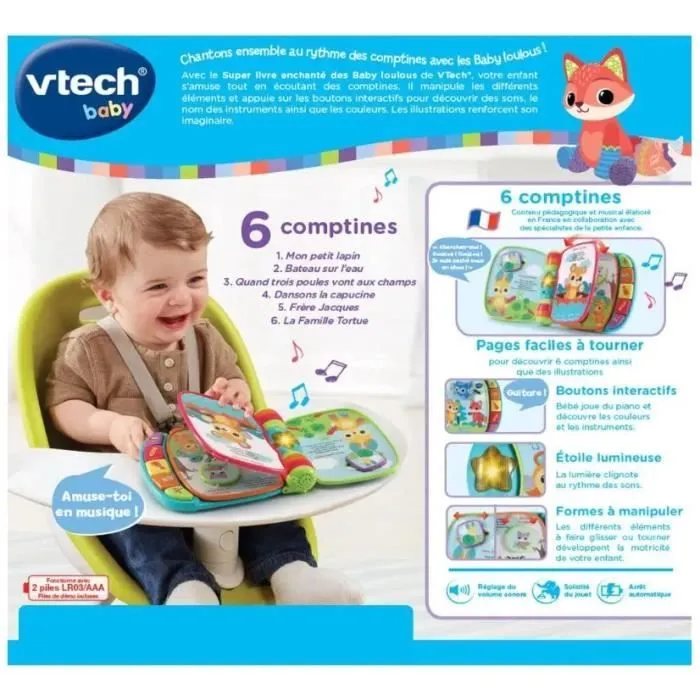 VTECH BABY - Super Livre Enchanté des Baby Loulous - Bleu-7
