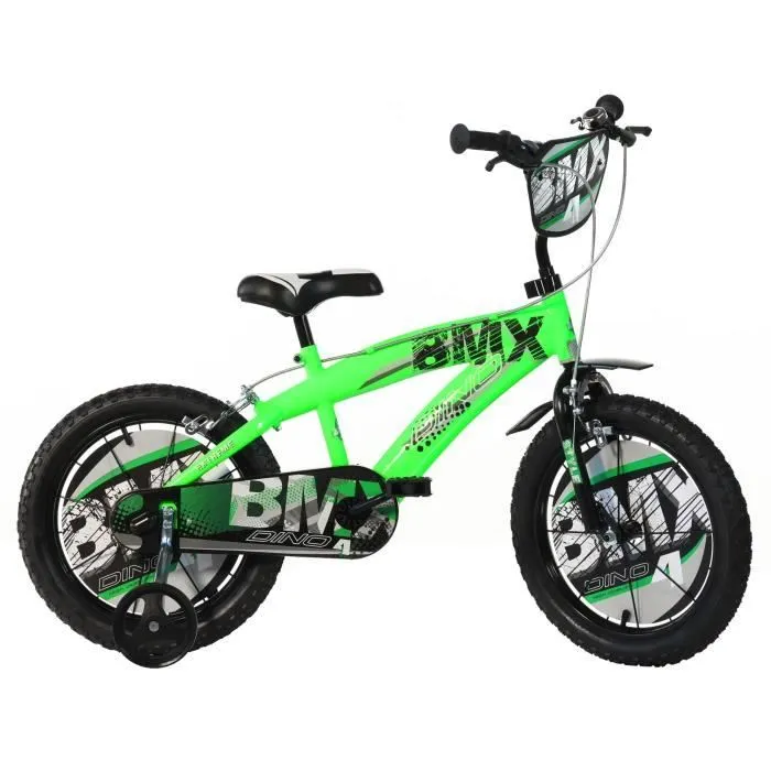 Vélo Enfant BMX - DINOBIKES - 14 pouces - Vert - 4 à 6 Ans - Mixte-0