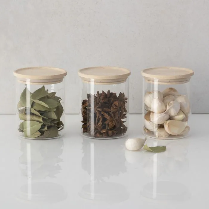 5five - set de 3 bocaux hermétiques en verre 350ml "hermet"-3