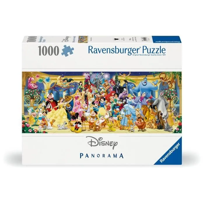 Puzzle 1000 pièces photo de groupe Disney, Panorama, Adultes et enfants dès 14 ans, 12000444, Ravensburger-1