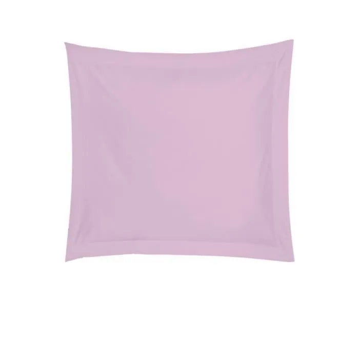 Taie d'oreiller - Rose pastel - 75 x 75 cm - 100% coton - Lavable à 40°C - Tissage serré-0