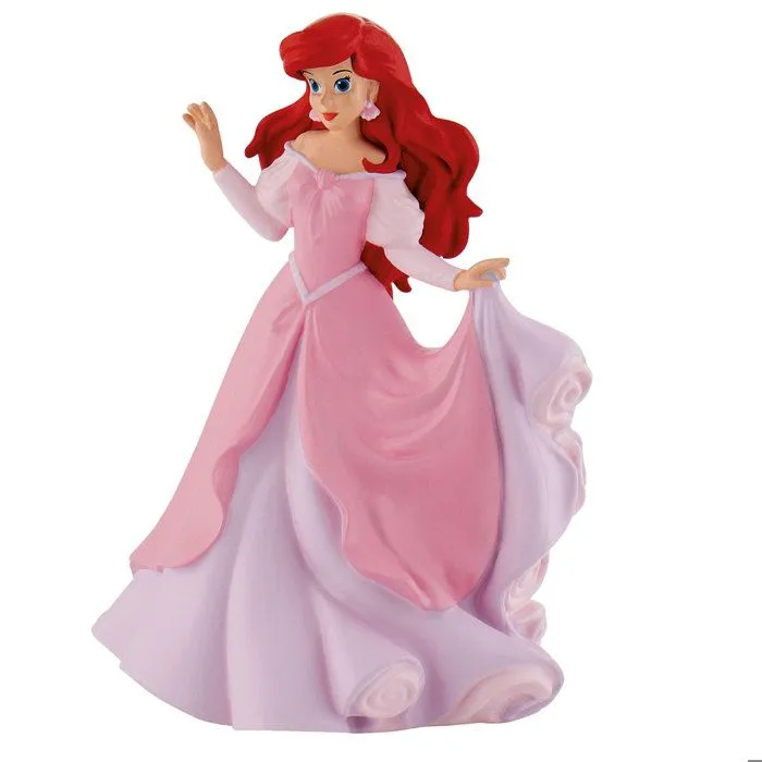 Figurine La petite sirène : Ariel en robe rose-1