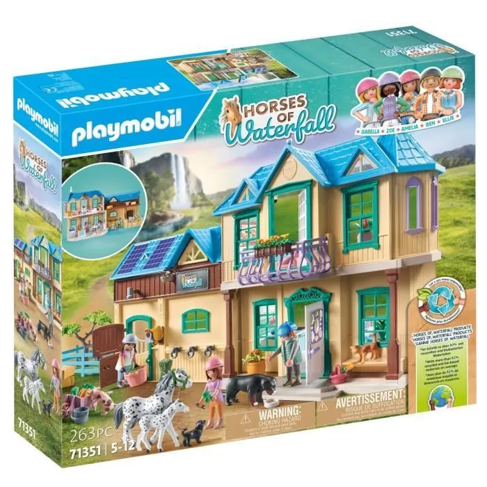 PLAYMOBIL 71351 Ranch de la cascade - Horses of Waterfall - 264 pièces - Dès 5 ans-0