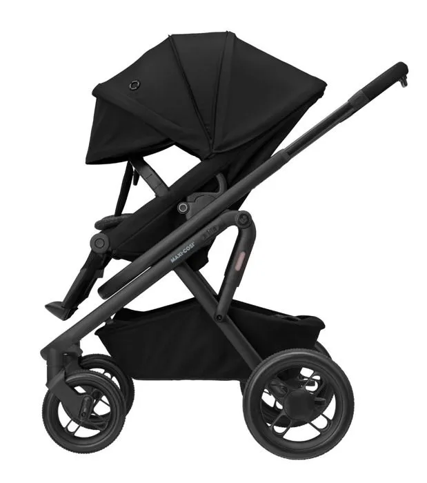 MAXI-COSI Pack poussette Lila XP+, poussette bébé confort et nacelle bébé, dès la naissance, Essential Black-1