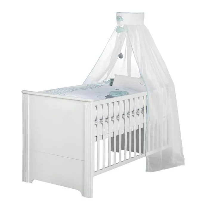 Ensemble Chambre Bébé ROBA Duo Maxi - Lit 70x140 cm + Grande Commode à Langer - Blanc-2