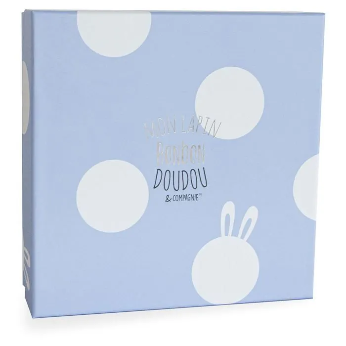 DOUDOU ET COMPAGNIE Lapin Bonbon - Doudou Bleu-3