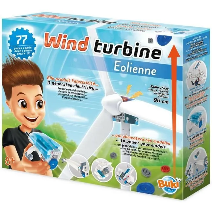 Buki France - Energie éolienne - Assemblage de construction terrestre - + 7 ans - Blanc et bleu-0