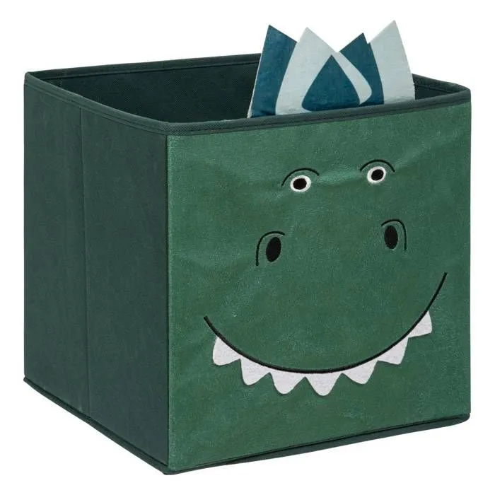 Boîte de rangement "Dinosaure" H29cm vert foncé - Vert foncé - Atmosphera createur d'interieur-0