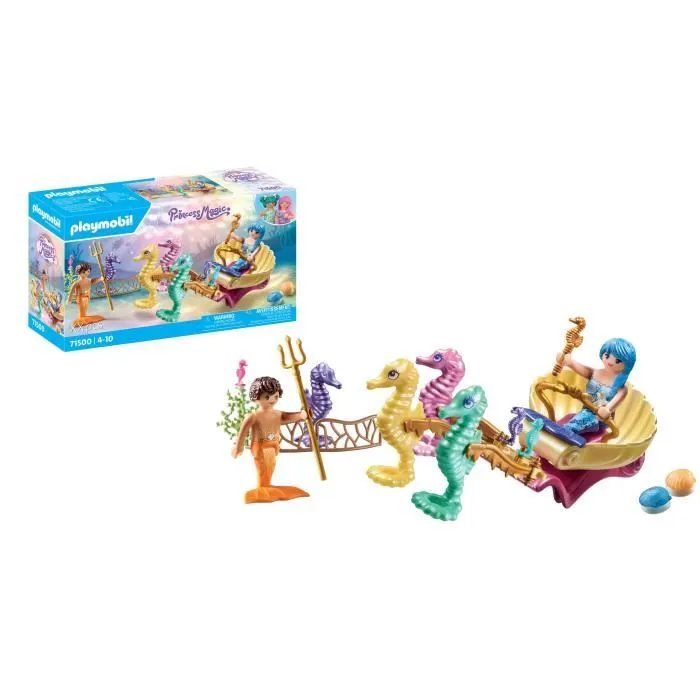 PLAYMOBIL 71500 Calèche avec sirènes et hippocampes-3