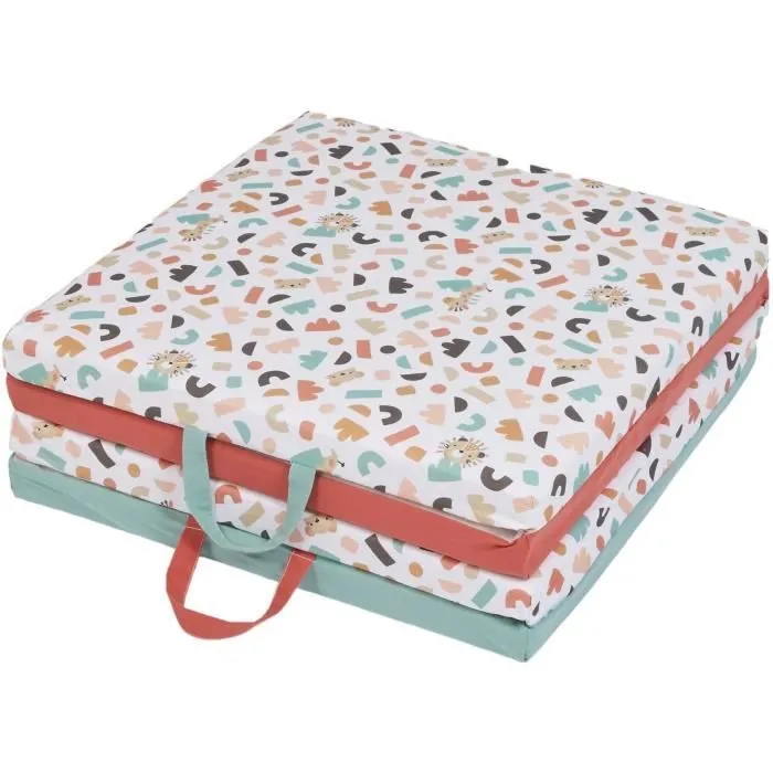 Tapis d'éveil Malin - TINEO - Tapis évolutif multifonction 3-en-1 - 120 x 120 cm - Géométrique / Animaux rigolos-3