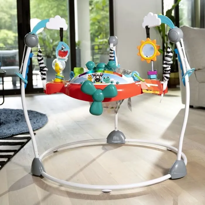 BABY EINSTEIN Aire d'Eveil à Rebonds Ocean Explorers - Petit Avion, Jouets interactifs multilingues, Siège pivotant à 360 degrés-4