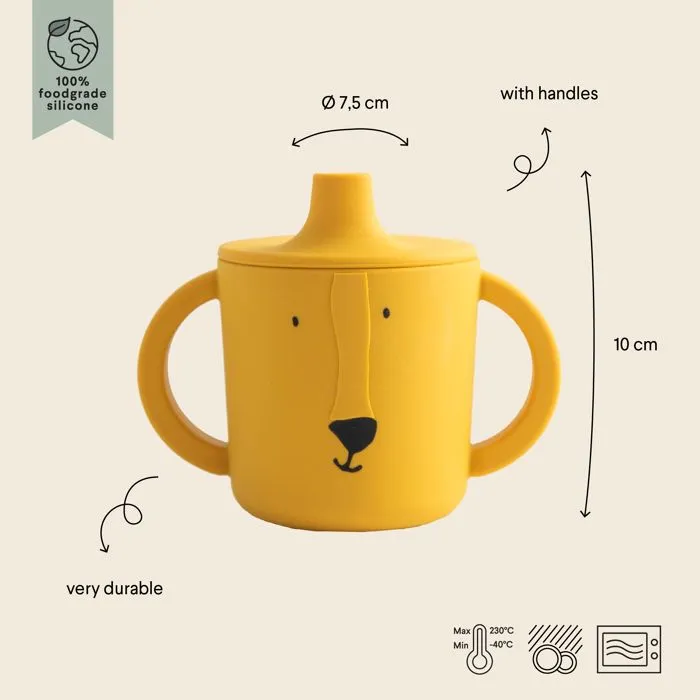 Tasse d'apprentissage en silicone - Mr. Lion - Jaune - Verre à bec bébé - Trixie-2