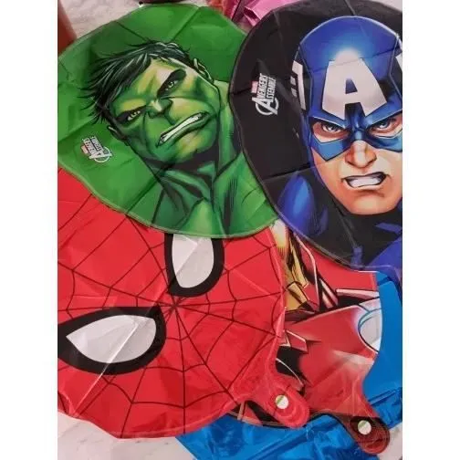 lot ballons hélium avengers spider man hulk iron man cadeau captain america decoration anniversaire fete marvel enfant-1