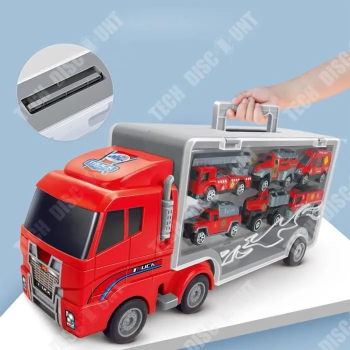 TD® Camion cargo jouet Stockable pour enfants Grandes Alliage Modèle de véhicule d'ingénierie de simulation Jouets pour garçons-2
