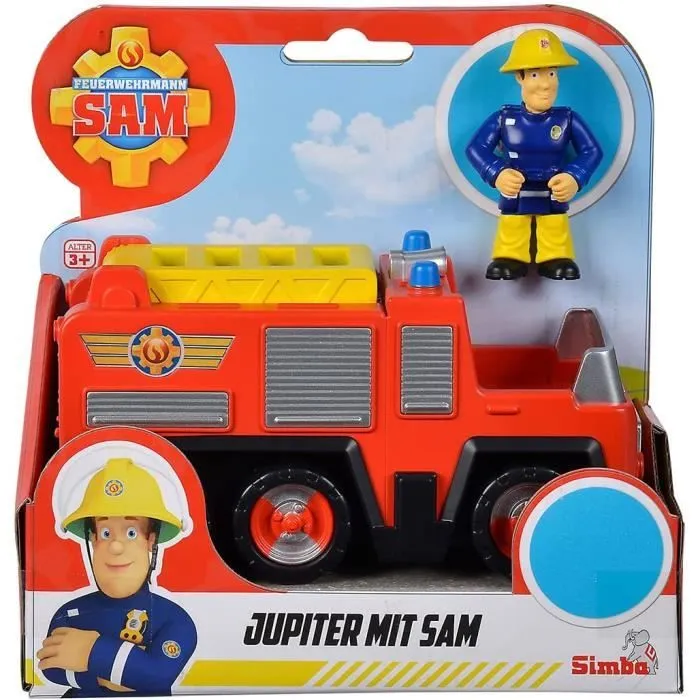 Mini véhicule Sam le Pompier - SILVERTORN - Camion Jupiter - Figurine articulée incluse - A partir de 3 ans-2